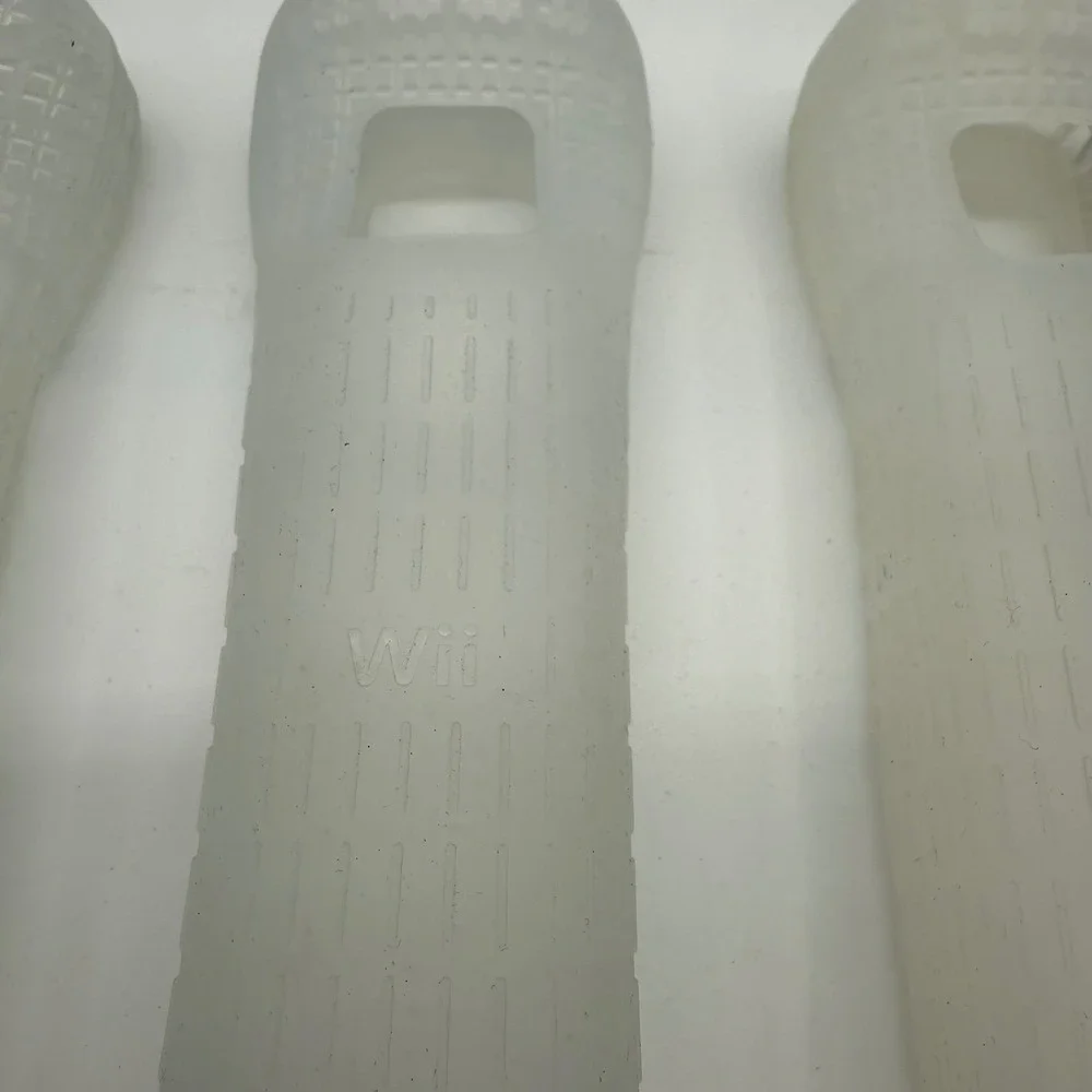Nintendo Wii‎ Remote Controller Silicone Skin Case Cover - Lot of 3 Clear
